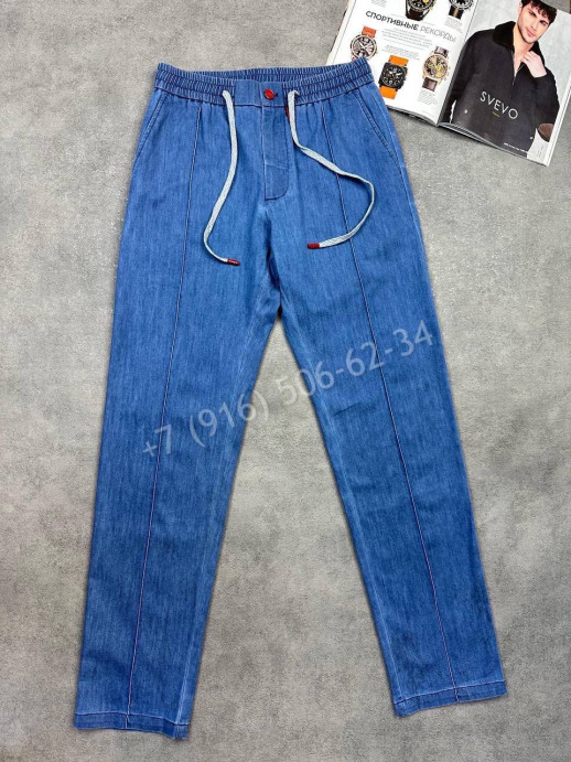 Прогулочный костюм из денима KITON 32321