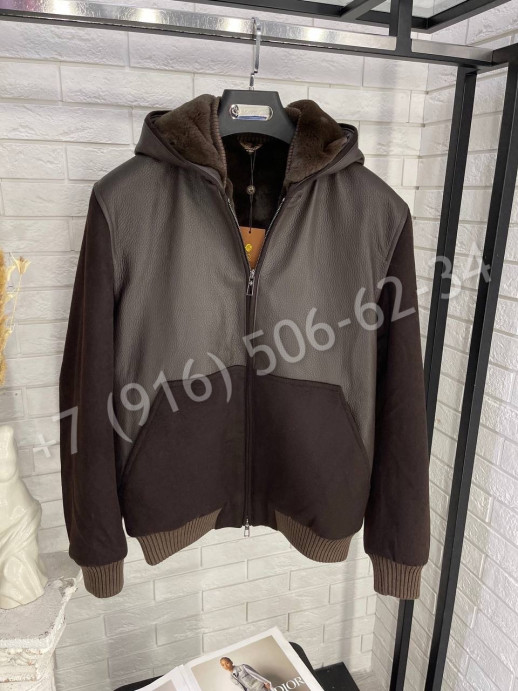 Кашемировая куртка со вставками кожи Loro Piana 23658