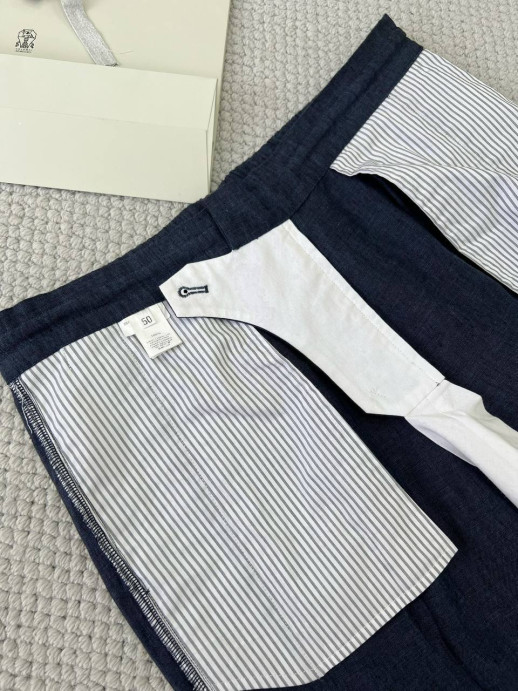 Брюки из льна Brunello Cucinelli 9937