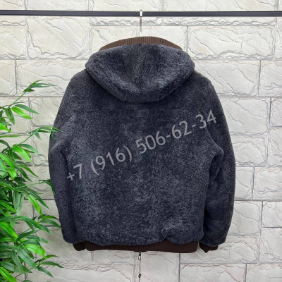 Кожаная куртка / Двухсторонняя Loro Piana / мех овчина 7639