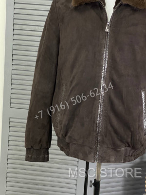 Замшевая куртка Brunello Cucinelli на меху (стриженый бобер) 8166