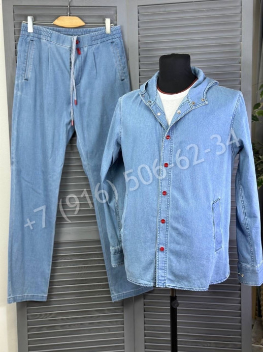 Прогулочный костюм из денима KITON 19435