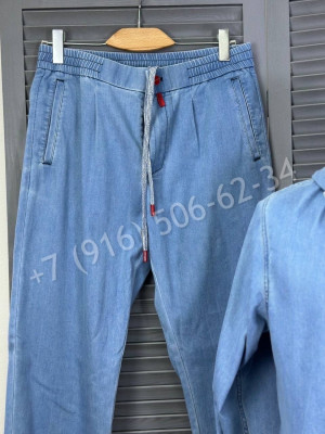 Прогулочный костюм из денима KITON 19435