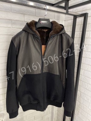 Кашемировая куртка со вставками кожи Loro Piana 23659