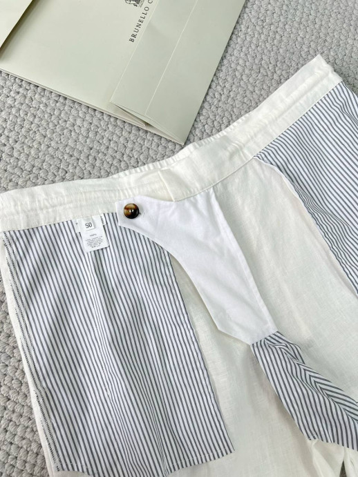 Брюки из льна Brunello Cucinelli 9938