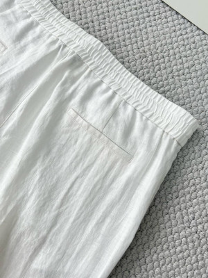 Брюки из льна Brunello Cucinelli 9938