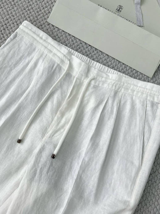 Брюки из льна Brunello Cucinelli 9938