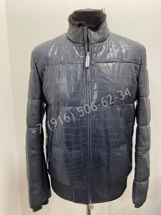 Кожаная куртка Stefano Ricci со вставками крокодила 7341