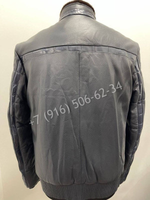 Кожаная куртка Stefano Ricci со вставками крокодила 7341