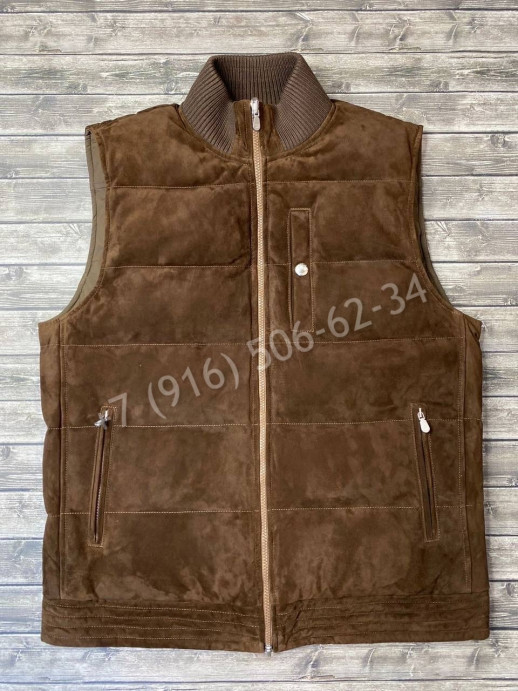 Жилетка из замши / двухсторонняя Brunello Cucinelli 19733