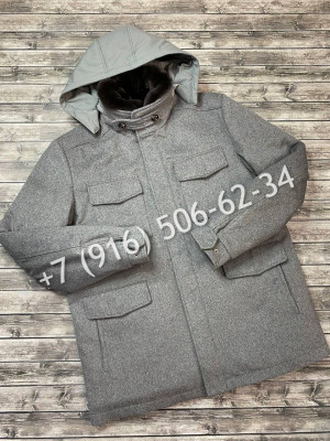 Пальто Loro Piana мех бобра/ кашемир 6279 5