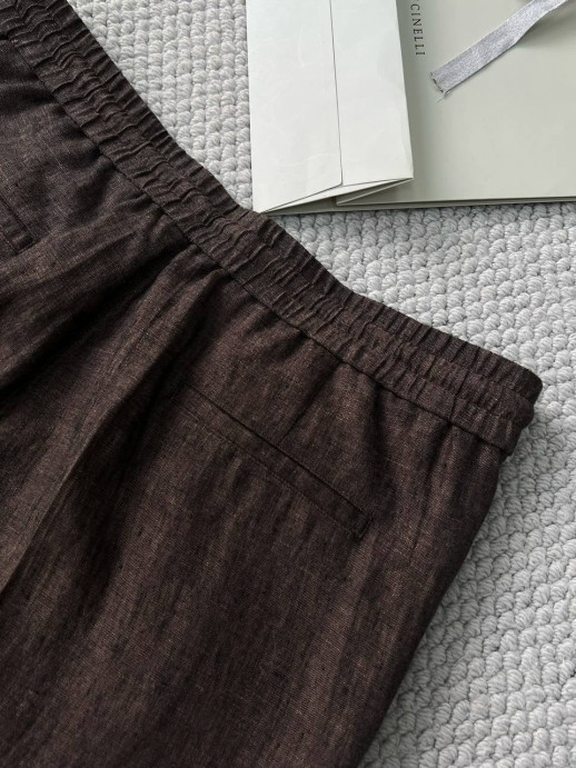 Брюки из льна Brunello Cucinelli 9939