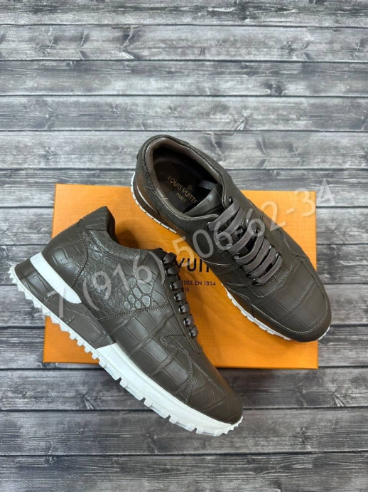 Кроссовки Louis Vuitton из кожи крокодила 18628
