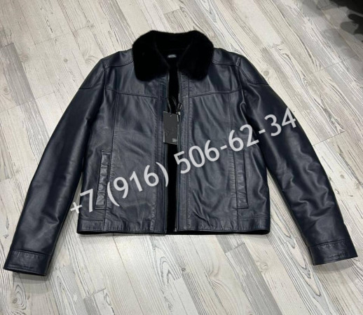 Кожаная куртка Brioni на меху 16472 1