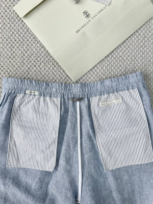 Брюки из льна Brunello Cucinelli 9940