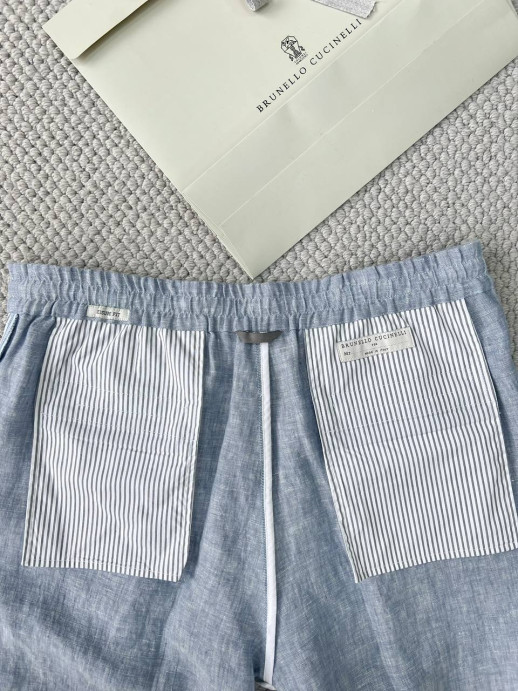 Брюки из льна Brunello Cucinelli 9940