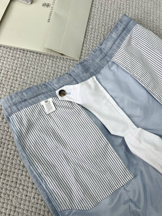 Брюки из льна Brunello Cucinelli 9940