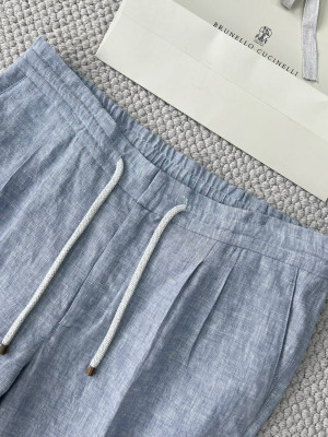 Брюки из льна Brunello Cucinelli 9940