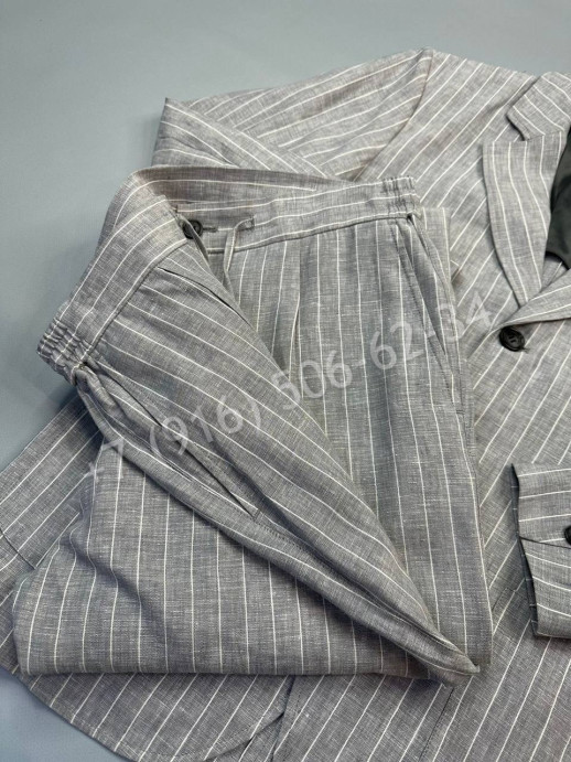 Классический костюм из льна Brunello Cucinelli 17534