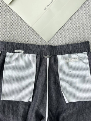 Брюки из льна Brunello Cucinelli 9941