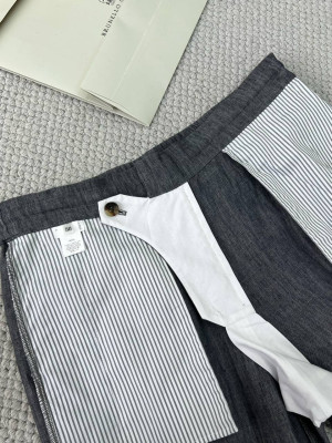 Брюки из льна Brunello Cucinelli 9941