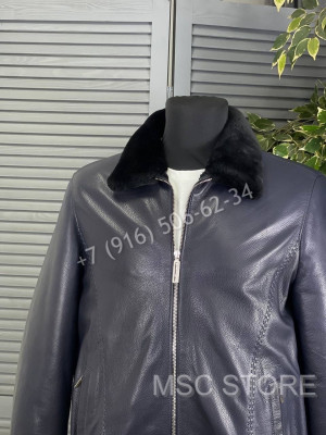 Кожаная куртка Stefano Ricci с мехом внутри 8170