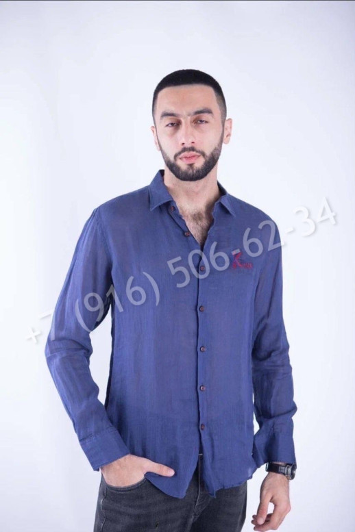 Рубашка из льна KITON 18534