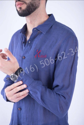 Рубашка из льна KITON 18534