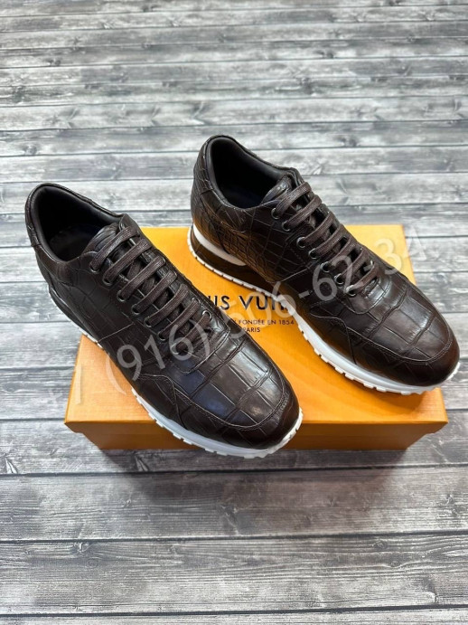 Кроссовки Louis Vuitton из кожи крокодила 18630