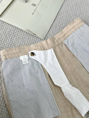 Брюки из льна Brunello Cucinelli 9942