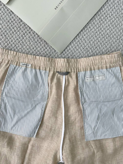 Брюки из льна Brunello Cucinelli 9942