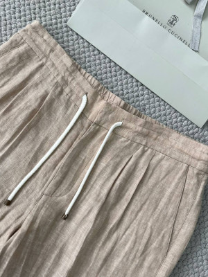 Брюки из льна Brunello Cucinelli 9942