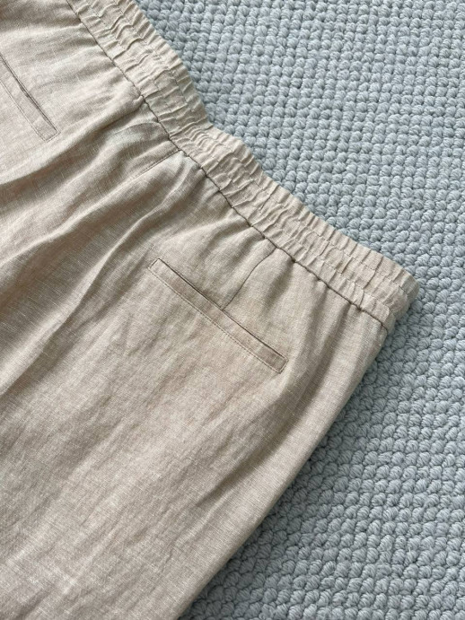 Брюки из льна Brunello Cucinelli 9942