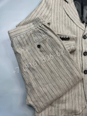 Классический костюм из льна Brunello Cucinelli 17537