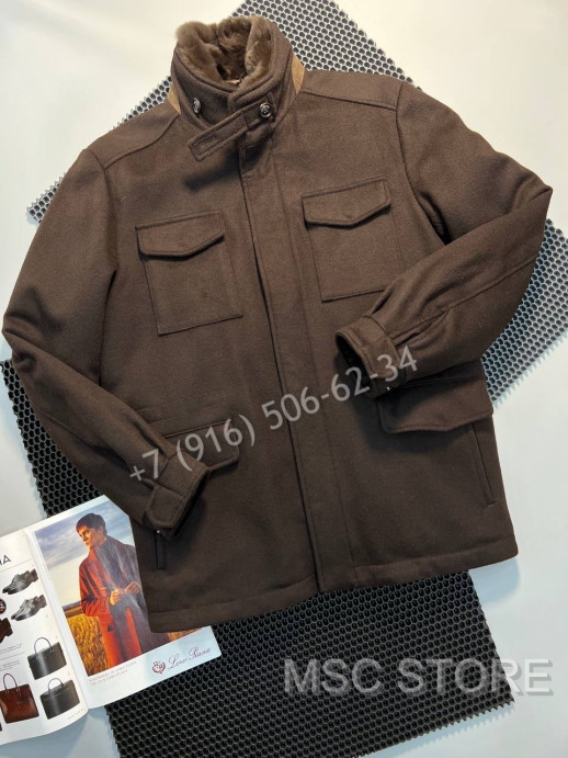 Кашемировое пальто Loro Piana с мехом внутри 8784