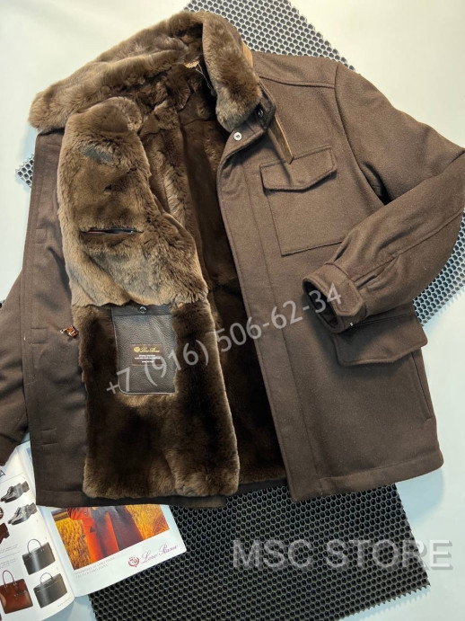 Кашемировое пальто Loro Piana с мехом внутри 8784