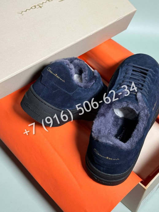 Кеды Santoni на меху 15981 1