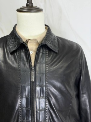 Кожаная куртка Stefano Ricci со вставками кожи 6388