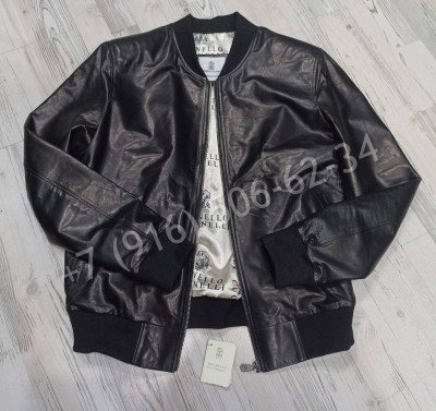 Кожаная куртка Brunello Cucinelli 26324