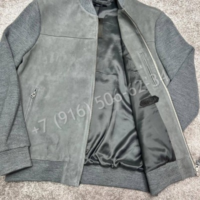 Комбинированная куртка из замши и трикотажа Tom Ford 16426