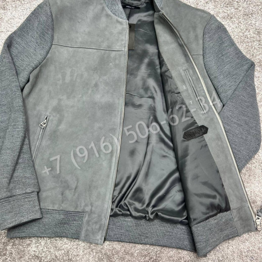 Комбинированная куртка из замши и трикотажа Tom Ford 16426