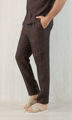 Брюки из льна Brunello Cucinelli 9944