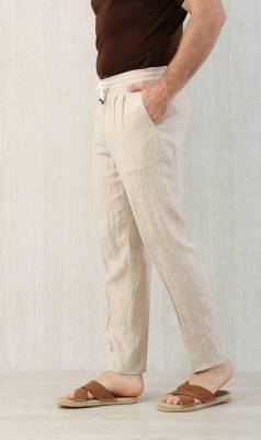 Брюки из льна Brunello Cucinelli 9944