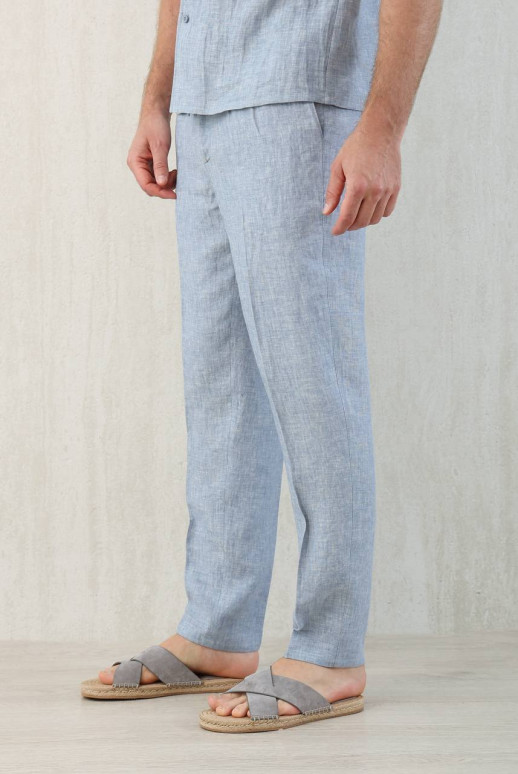 Брюки из льна Brunello Cucinelli 9944