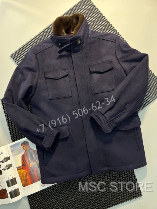 Кашемировое пальто Loro Piana с мехом внутри 8785