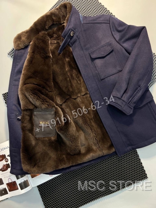 Кашемировое пальто Loro Piana с мехом внутри 8785