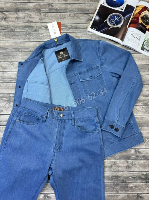 Прогулочный костюм из денима Loro Piana 34920