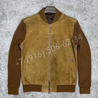 Комбинированная куртка из замши и трикотажа Tom Ford 16427