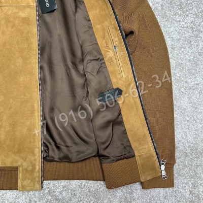 Комбинированная куртка из замши и трикотажа Tom Ford 16427