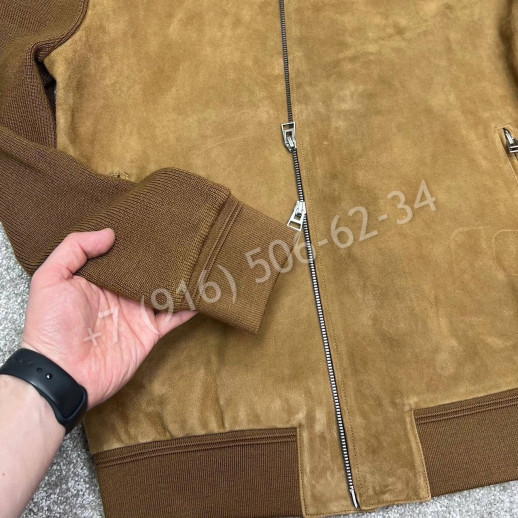 Комбинированная куртка из замши и трикотажа Tom Ford 16427